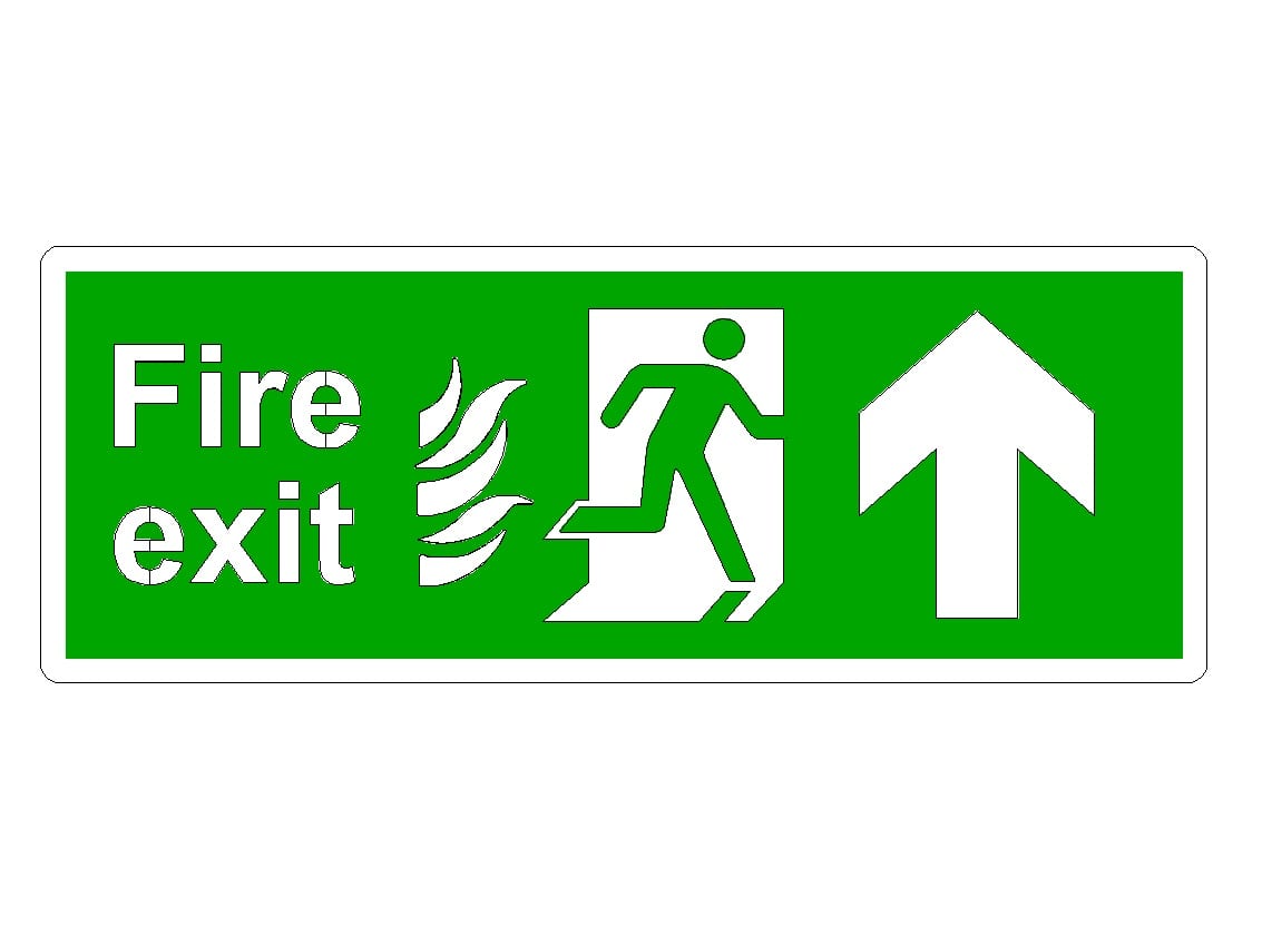 Save exit. Fire exit. Fire exit sign. Exit sign.