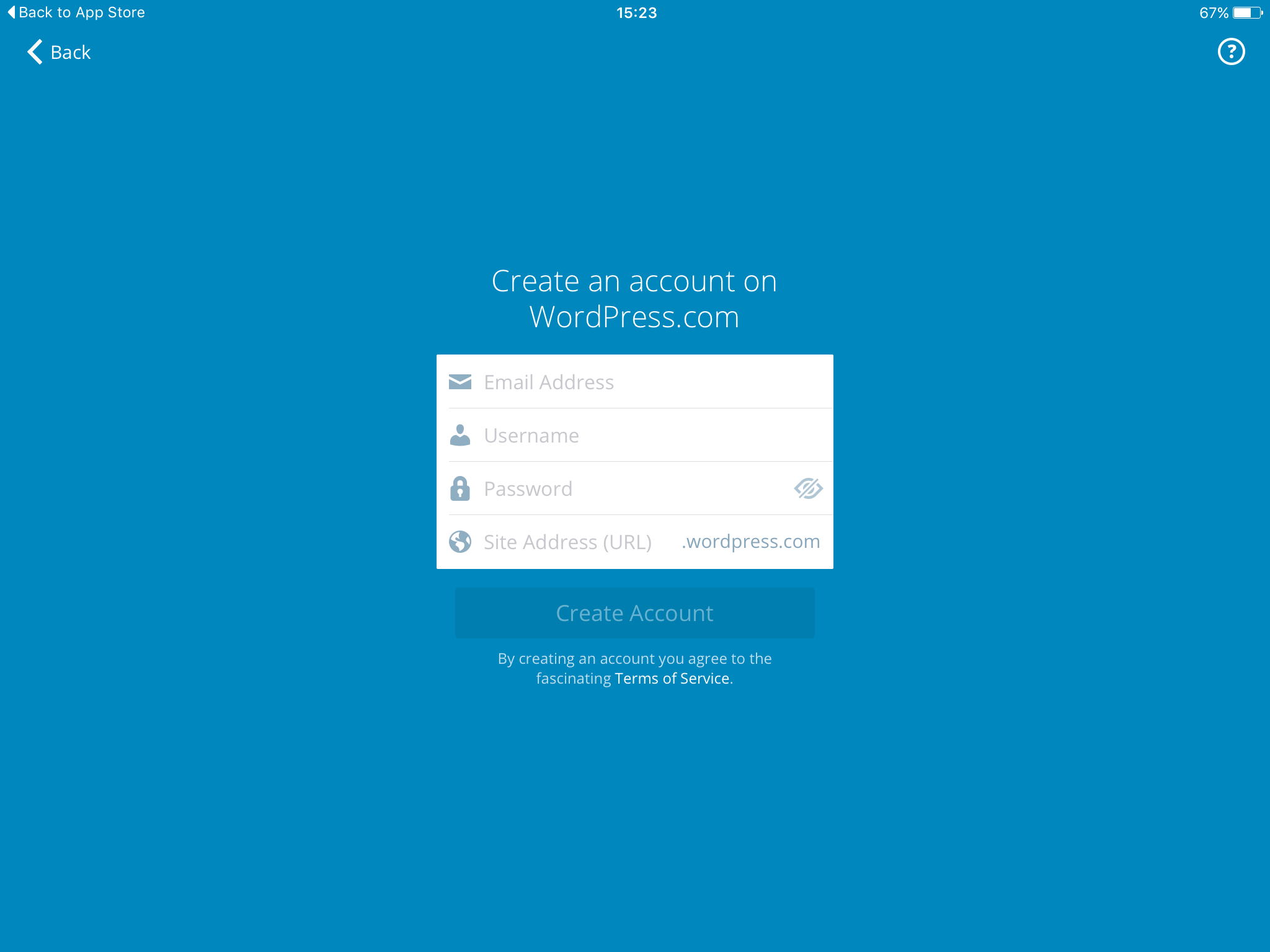 WP Create Account